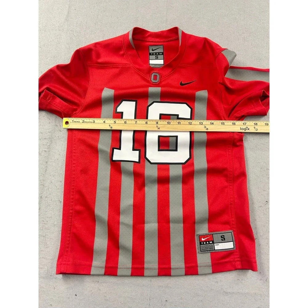 Kids Ohio State Buckeyes Nike #16 (JT Barrett) 1916 Throwback Football Jersey